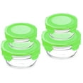 thumbnail image 1 of Glasslock Green Lids Round Airtight Food Storage 4 Container Set, 1 of 1