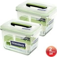thumbnail image 1 of Glasslock Handy Rectangular Tempered Glass Food Container Set of 2 2500ml/10.5cup, 1 of 1