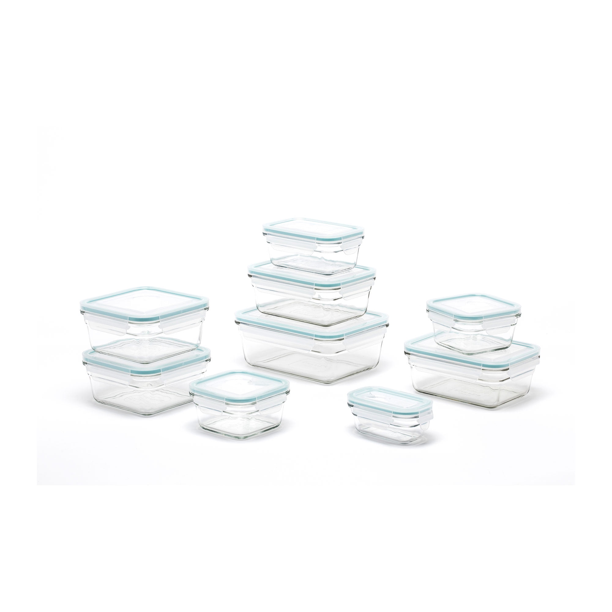 Glass Food Storage Containers with Lids Airtight Microwave Safe, Set of18  Piece