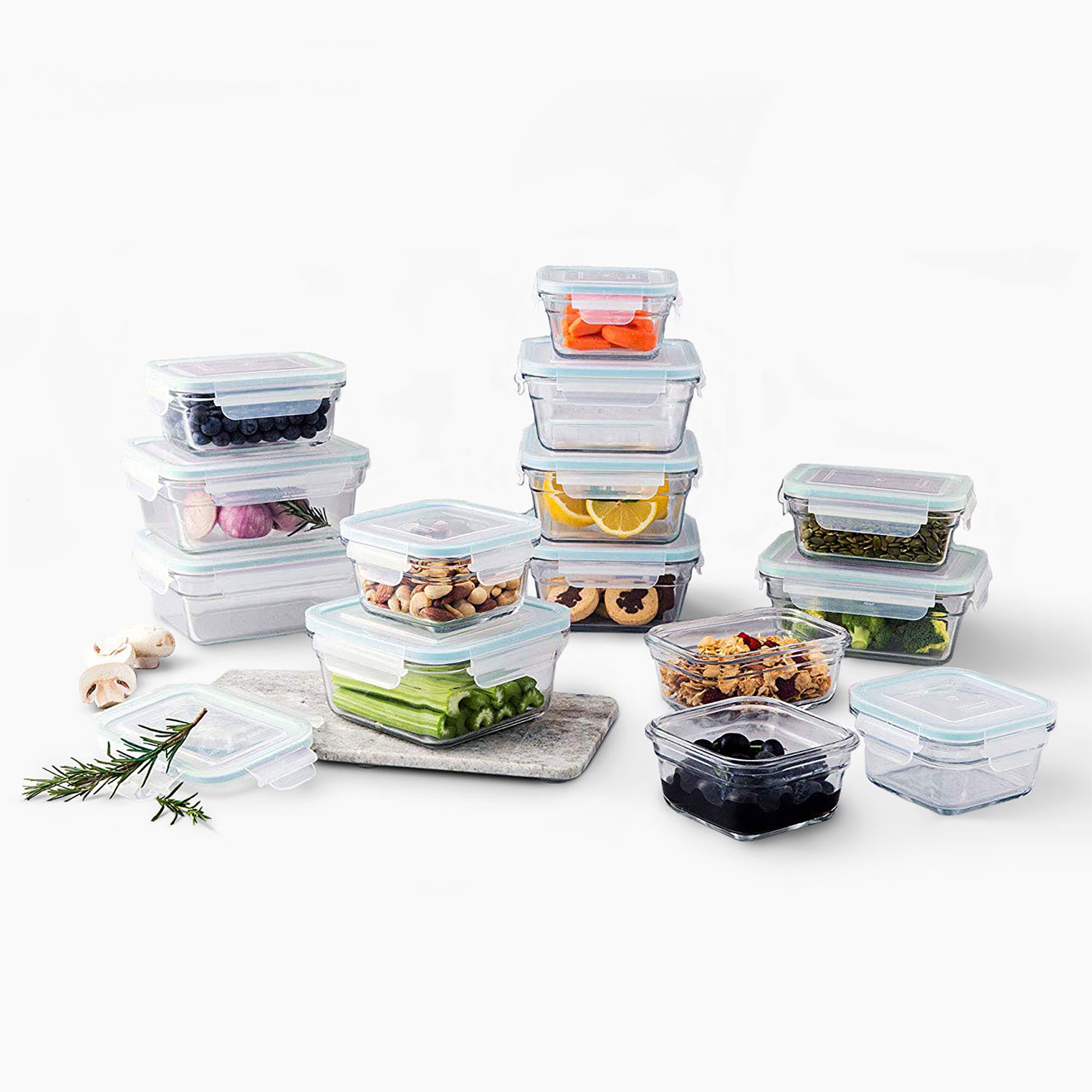 Glasslock Oven and Microwave Safe Glass Food Storage Containers 28 Piece Set - image 1 of 6