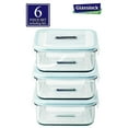 thumbnail image 1 of Glasslock Square Tempered Glass Airtight Food Storage Containers (3 Count), 1 of 2