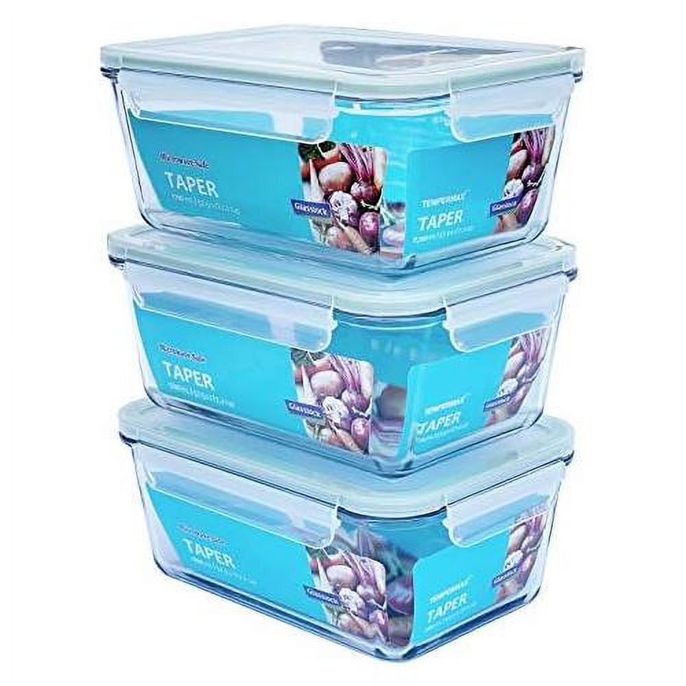 Glasslock Taper Rectangular Glass FoodStorage Container With Locking