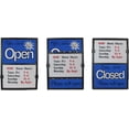 thumbnail image 1 of Glassmate Vertical Open/Closed Sun Message Slider Board Sign |14"W x 20"H (Blue w/Sun), 1 of 14