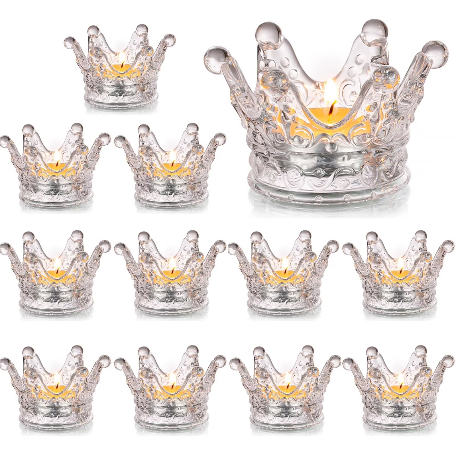 Richland Lace Design Votive Candle Holder Set of 12