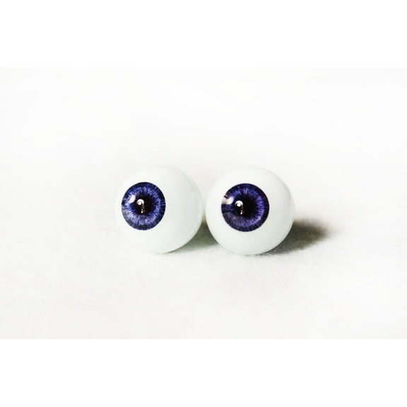 Glasstic Realistic Doll Eyes Japan Made for Halloween Props, Masks, Dolls or Bears (Blue, 22mm)