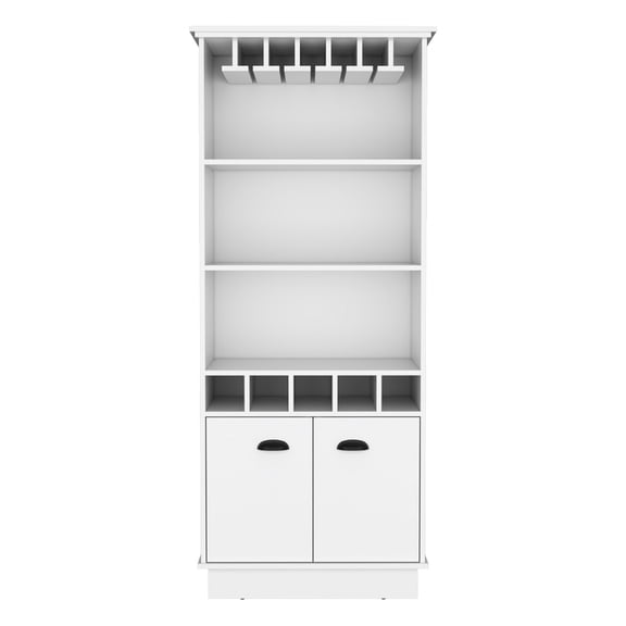 Glassware Display & Concealed Storage / For Living Room Bars / Long - lasting White Bar Cabinet