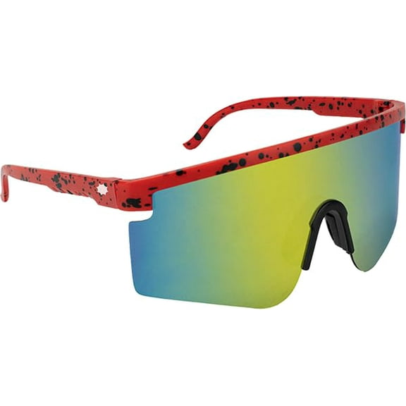 Glassy Mojave Black/Red Splat/Yellow Mirror Sunglasses