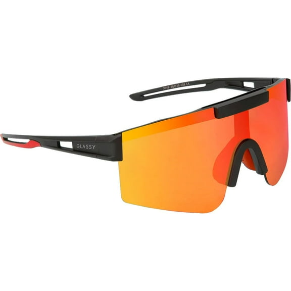 Glassy Salt Black/Red Sunglasses