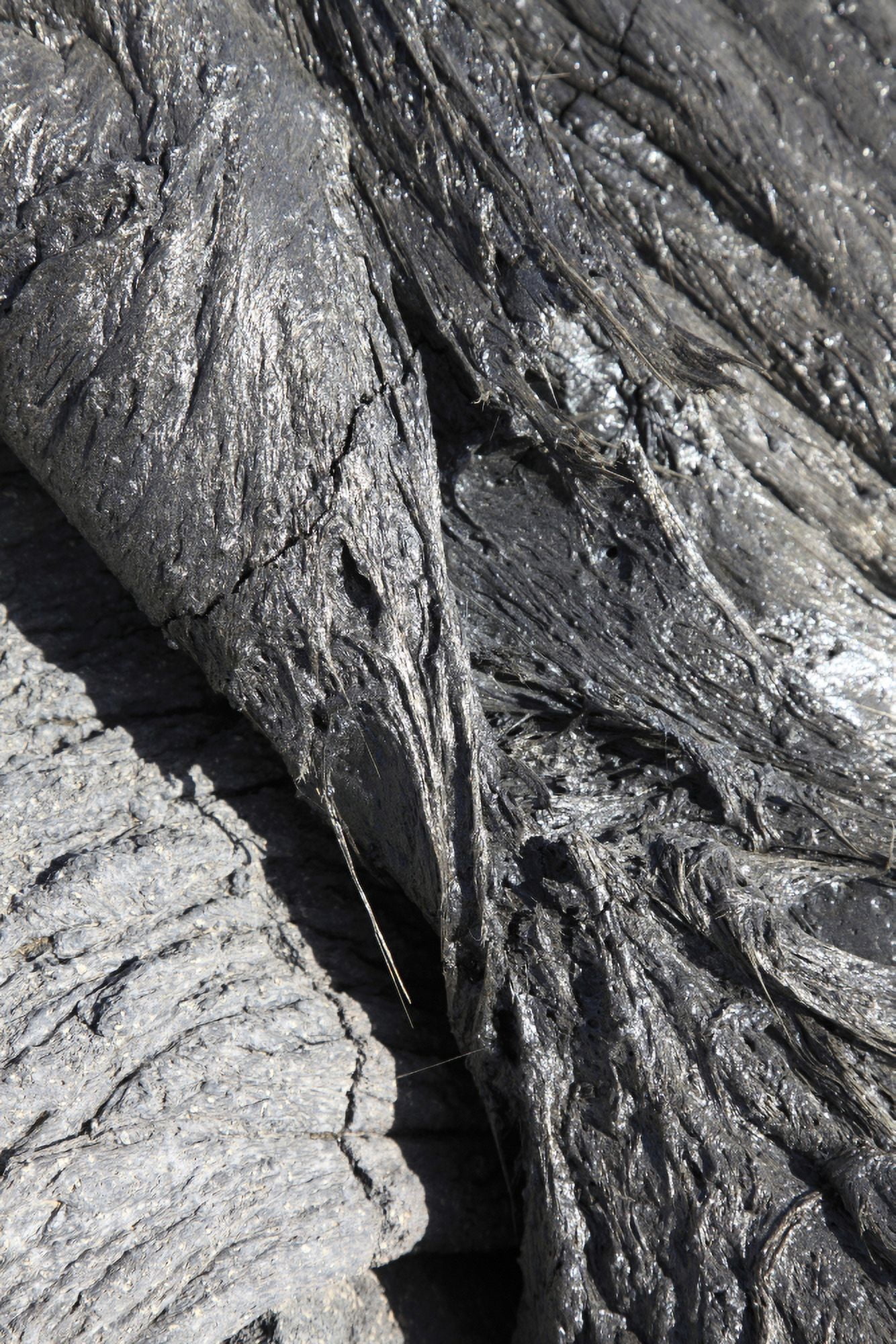 Glassy basaltic lava flow Erta Ale volcano Danakil Depression Ethiopia Canvas Art - Richard RoscoeStocktrek Images (12 x 18)