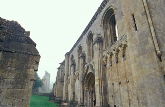 Glastonbury Abbey England Canvas Art - Nik Wheeler DanitaDelimont (35 x 23)