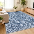 thumbnail image 1 of GLATTICE 6x9 Washable Area Rug for Living Room Non-Shedding Bedroom Rug Blue Rugs Non Slip Soft Thin Large Indoor Carpet for Dining Room Home Office, 1 of 7