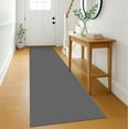 thumbnail image 1 of Glattice Carpet Runner 2x8 Ft Washable Runners for Hallways Cotton Rubber Backed Kitchen Runner Braided Indoor Floor Carpet Runners for Entryway/Hallway/Kitchen/Bedroom, Dark Grey/Grey, 1 of 8