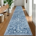 thumbnail image 1 of GLATTICE Runner Rug for Hallway 2x12 Non Slips Rug Runner Super Soft Kitchen Runner Rug Printed Faux Wool Floral Thin Blue Rugs for Entryway Laundry Room Bedroom, 1 of 8