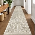thumbnail image 1 of GLATTICE Runner Rug for Hallway 2x12 Non Slips Rug Runner Super Soft Kitchen Runner Rug Printed Faux Wool Floral Thin Rugs for Entryway Laundry Room Bedroom, Taupe Beige with Ivory Hues, 1 of 7
