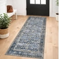 thumbnail image 1 of GLATTICE Washable 2x5 Runner Rug Hallways Non Slip Rug Runners Vintage Floral Printed Super Soft Carpet Runners for Entryway Bedroom Bedside Kitchen Laundry Room, Blue Grey Beige, 1 of 9