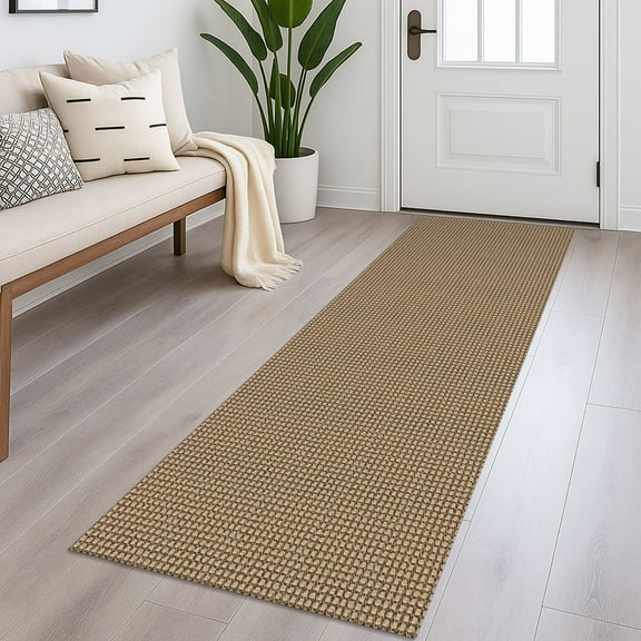 Glattice Non Slips Rug Runner 2x5 Washable Runners for Hallways Cotton Rubber Backed Kitchen Runner Braided Indoor Floor Carpet Runners for Entryway/Hallway/Kitchen/Bedroom, Orange/Tan/Brown