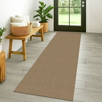 Glattice Runner Rug 2x6 Boho Washable Runner for Hallway Cotton Rubber Backed Kitchen Runner Braided Indoor Floor Carpet Runners for Entryway/Hallway/Kitchen/Bedroom, Orange/Tan/Brown