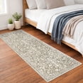 thumbnail image 1 of GLATTICE Runner Rug for Hallway 2x7 Non Slips Rug Runner Super Soft Kitchen Runner Rug Printed Faux Wool Floral Thin Rugs for Entryway Laundry Room Bedroom, Taupe Beige with Ivory Hues, 1 of 7