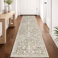 thumbnail image 1 of GLATTICE Runner Rug for Hallway 2x8 Non Slips Rug Runner Super Soft Kitchen Runner Rug Printed Faux Wool Floral Thin Rugs for Entryway Laundry Room Bedroom, Taupe Beige with Ivory Hues, 1 of 7