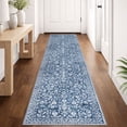 thumbnail image 1 of GLATTICE Runner Rug for Hallway 2x8 Non Slips Rug Runner Super Soft Kitchen Runner Rug Printed Faux Wool Floral Thin Blue Rugs for Entryway Laundry Room Bedroom, 1 of 7