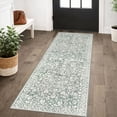 thumbnail image 1 of GLATTICE Runner Rug with Rubber Backing 2x5 Runner for hallways Super Soft Kitchen Runner Rug Non Slip Printed Faux Wool Floral Thin Carpet Runner for Entryway Laundry Room Bedroom,Sage Green Grey, 1 of 7