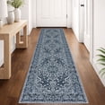 thumbnail image 1 of GLATTICE Runner for Hallways 2x8 Navy Blue Vintage Floral Runners Non-Slip Washable Kitchen Runners Soft Printed Retro Distressed Flower Entryway Runner Rug for Bedroom Laundry Room, 1 of 8
