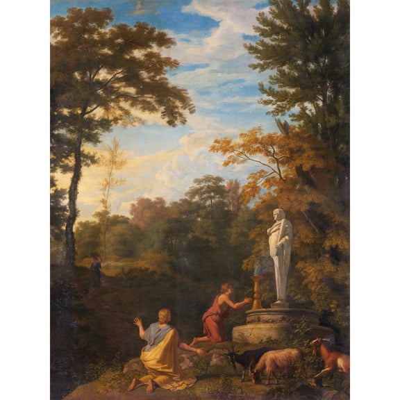 Glauber Arcadian Landscape Trees Painting Extra Large XL Wall Art Poster Print