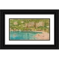 thumbnail image 1 of Glauco Cambon 14x9 Black Ornate Wood Framed Double Matted Museum Art Print Titled: Portoroz, a Summer Day in the Bay with the View of the Grand Hotel (Today Hotel Kempinski), 1 of 5