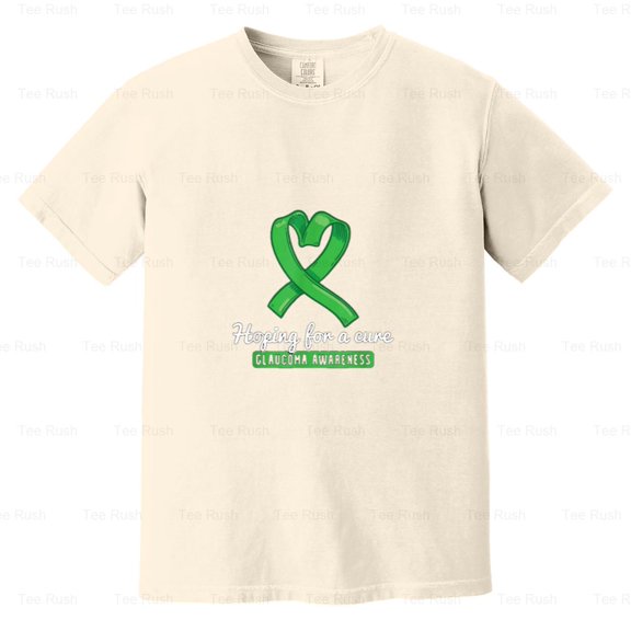 Glaucoma Awareness Survivor Overcome Warrior, Eye Disease, Support, Cure, Comfort Color T-Shirt Unisex, up to 4XL