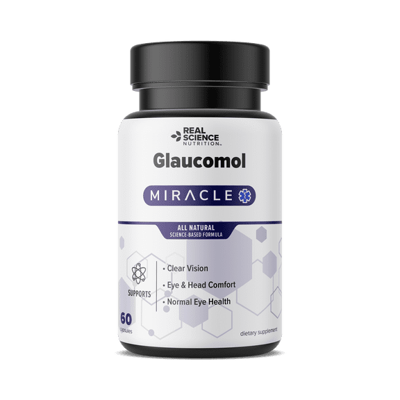 Real Science Nutrition Glaucomanol Miracle Vision Support Supplement Vegan Gluten-Free 60 Count
