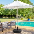 thumbnail image 1 of Glavbiku 20" Plastic Round Umbrella Stand Base with Steel Holder,Water Filled for Patio,Black,50lb, 1 of 11