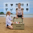 thumbnail image 1 of Glavbiku 35 Quart Protale Warming Box,Rotomolded Cooler,Ice Chest Cooler for Camping,Khaki, 1 of 7