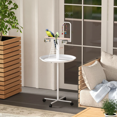 thumbnail image 1 of Glavbiku Bird Stand with Wheels,Perches,Feed Bowls, Round Tray,Bird Play Stand for Parrot,54"H,White, 1 of 10
