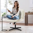 thumbnail image 1 of Glavbiku Cross Legged Office Chair, Armless Swivel Accent Chair,No Wheels for Home Office,Black, 1 of 12