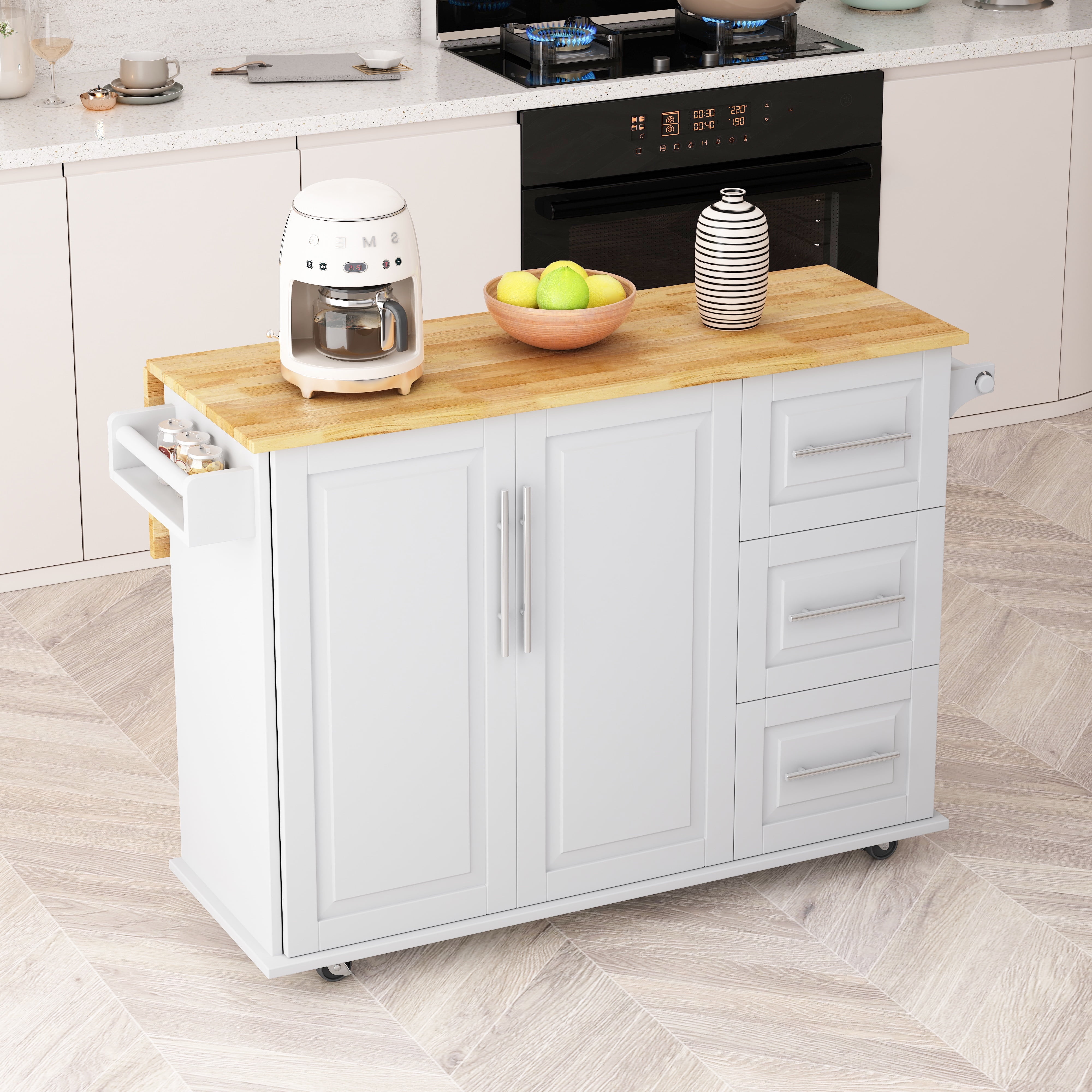 Glavbiku Kitchen Island Carts with Storage Cart on