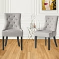 thumbnail image 1 of Glavbiku Modern Fabric Tufted Dining Chairs,Accent Chairs for Living Dining Room,Set of 2,Gray, 1 of 12