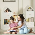 thumbnail image 1 of Glavbiku Multipurpose Children's Bookshelf with 2 Drawer,Adjustable Storage for Book and Toy,White, 1 of 14