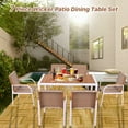 thumbnail image 1 of Glavbiku Outdoor Dining Table Set,Patio 7 Piece Wicker Furniture Set with 6 Chair for Garden,Brown, 1 of 11