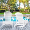 thumbnail image 1 of Glavbiku Soild Wood Reclining Adirondack Chair,Outdoor Chairs with Footrest,White, 1 of 14