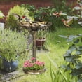 thumbnail image 1 of Glavbiku Vintage Bird Bath with Flower Planter Base,Birdbath,Bird Feeder Bowl for Yard,32"H Bronze, 1 of 10