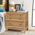thumbnail image 1 of Glavbiku Wood Rustic Nightstand with 3 Drawers,Bedside Table for Bedroom,Natural,Adult,27.3" H, 1 of 8