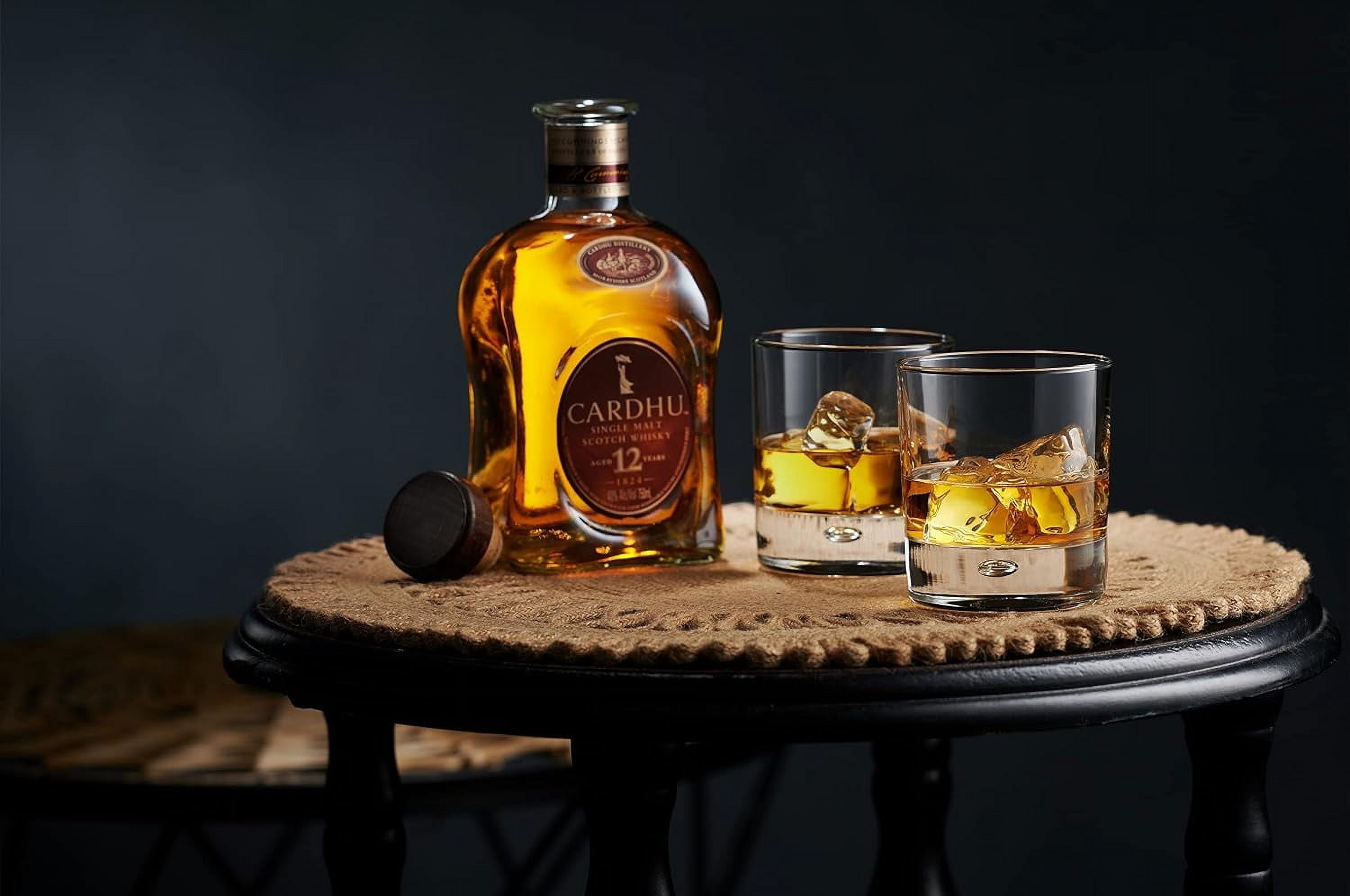 Glavers 4-Pc Whiskey Glass Set 10 oz Drink Glasses for Bourbon, Cocktails \u0026 Juice