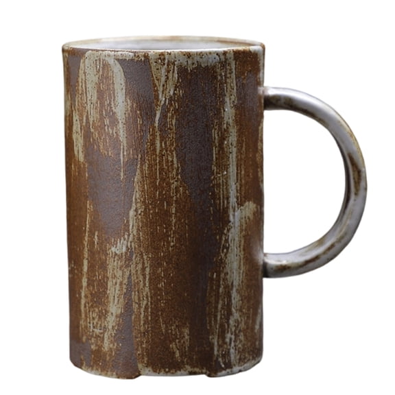 Glaze Finish Ceramic Mug 360ml Tall Coffee Tea Cup with Handle, Daily Hot Drink Comfort for Home Kitchen Use Every Day