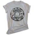 thumbnail image 1 of Glazed And Confused Donut T-shirt, Unisex Women's Men's Shirt, Donut Pun Dessert Foodie Food Lover, Heather Gray, XX-Large, 1 of 6