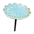 thumbnail image 1 of Glazed Ceramic Pollinator Waterer with Stake Floral Helpful Insect Feeder Outdoor Garden Bath Yard Ornament, 1 of 6