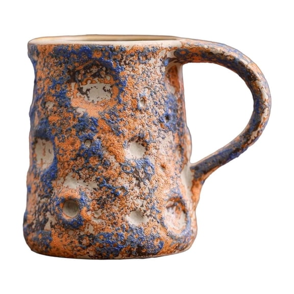 Glazed Cloud and Moon Ceramic Mug for Coffee Hot Chocolate Comfortable Handle Drinkware Elegant Style