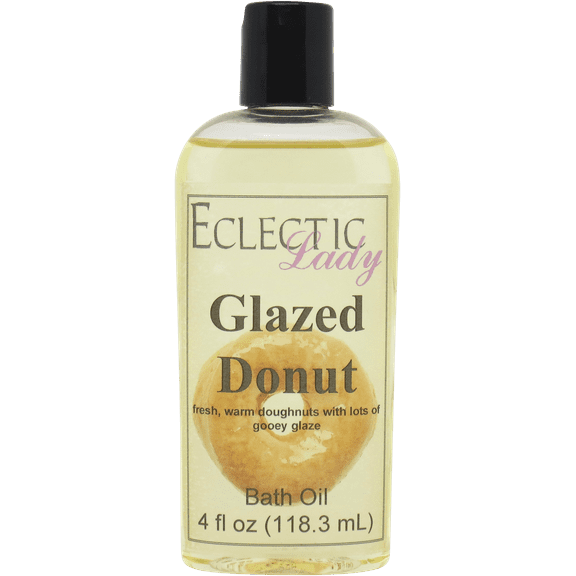 Glazed Donut Bath Oil - Scented Body Oil - Relaxing & Moisturizing Bathing Oil - Fragrance Body Oil For Dry & Rough Sensitive Skin - 4 oz