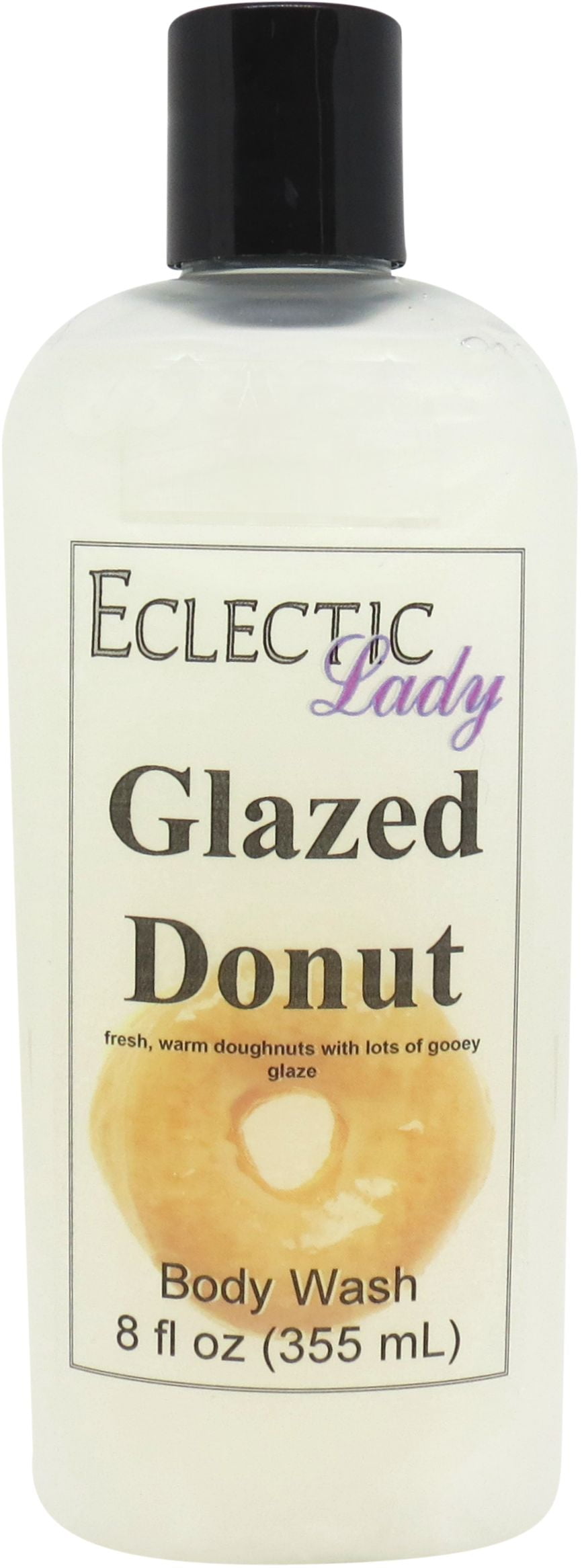 Glazed Donut Body Wash by Eclectic Lady, Liquid Shower Gel for Women and Men, 8 Ounces