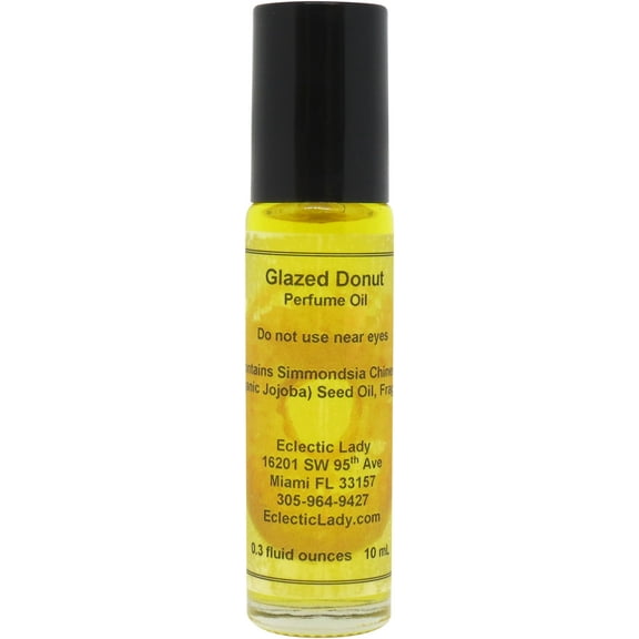 Glazed Donut Perfume Oil, 0.3 Oz Portable Roll-On Fragrance
