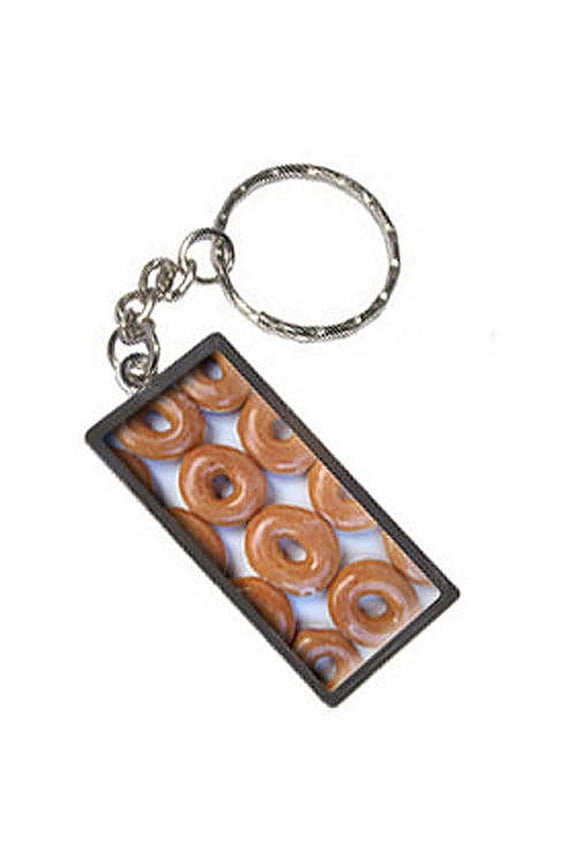 Glazed Donuts Keychain Key Chain Ring
